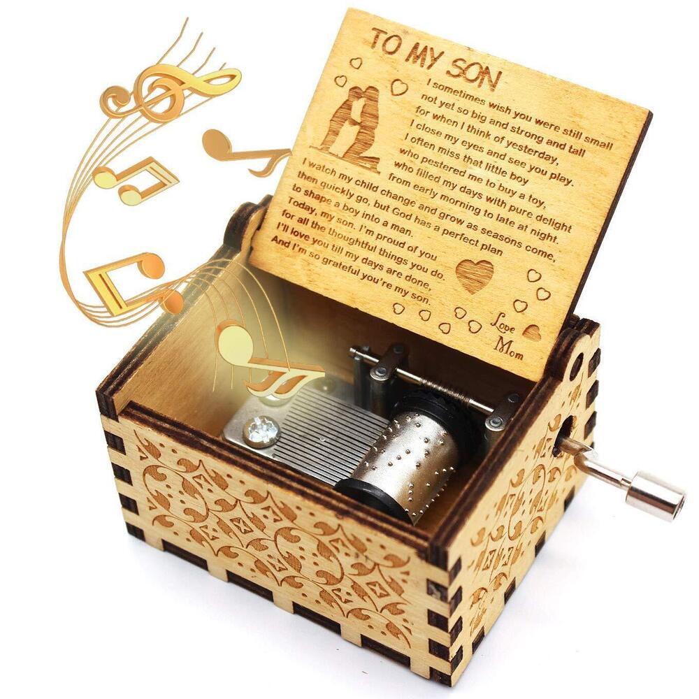 9367 Wooden Music Box- You are My Sunshine Music Box from Mom to Son
